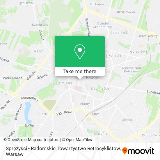 Sprężyści - Radomskie Towarzystwo Retrocyklistów map