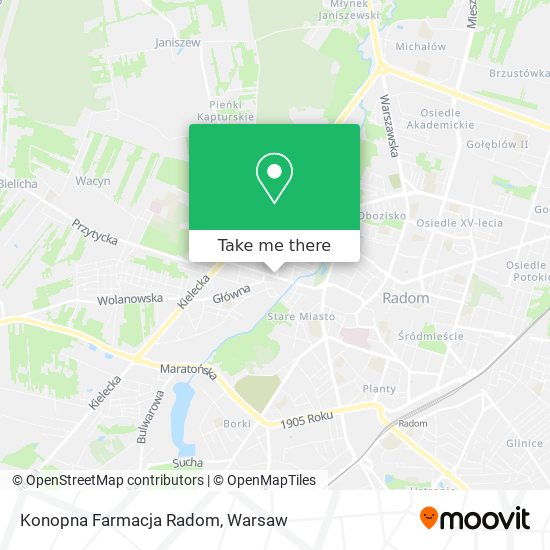 Konopna Farmacja Radom map