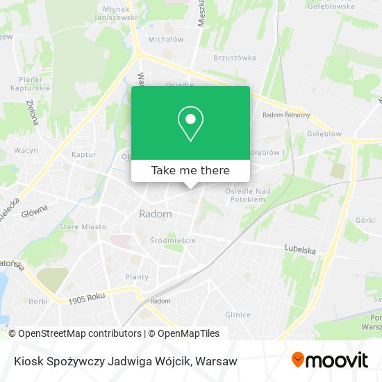 Kiosk Spożywczy Jadwiga Wójcik map