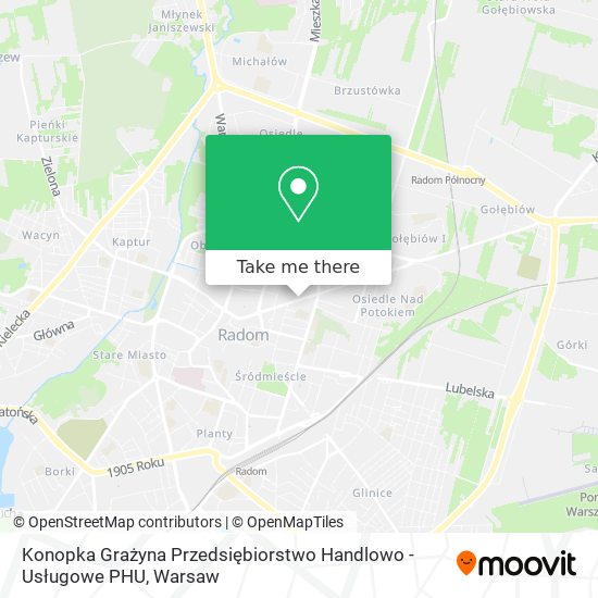 Konopka Grażyna Przedsiębiorstwo Handlowo - Usługowe PHU map