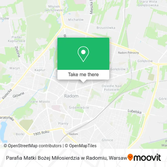 Карта Parafia Matki Bożej Miłosierdzia w Radomiu