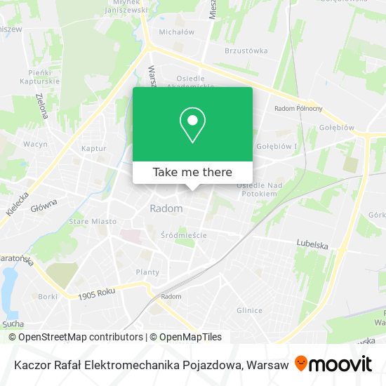 Kaczor Rafał Elektromechanika Pojazdowa map