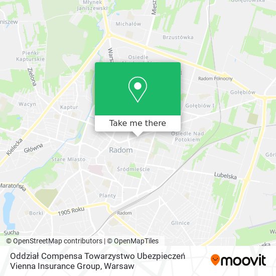 Oddział Compensa Towarzystwo Ubezpieczeń Vienna Insurance Group map