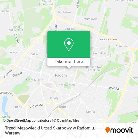 Trzeci Mazowiecki Urząd Skarbowy w Radomiu map