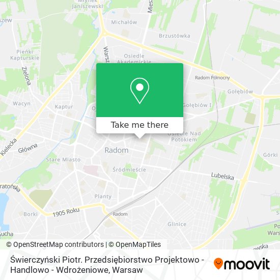 Świerczyński Piotr. Przedsiębiorstwo Projektowo - Handlowo - Wdrożeniowe map