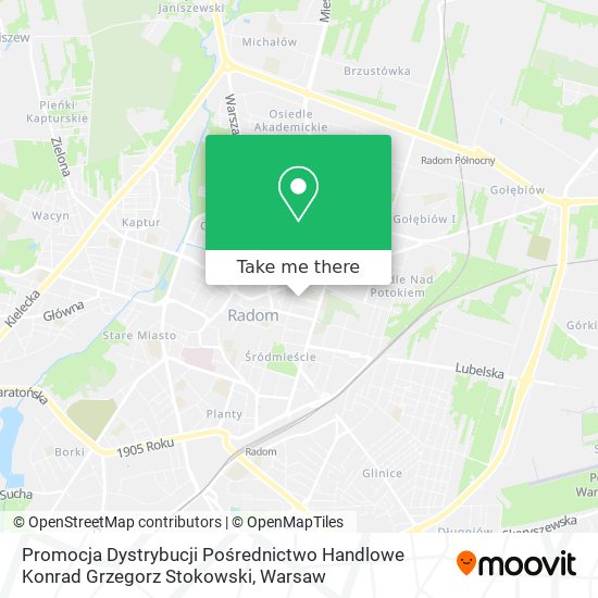 Promocja Dystrybucji Pośrednictwo Handlowe Konrad Grzegorz Stokowski map