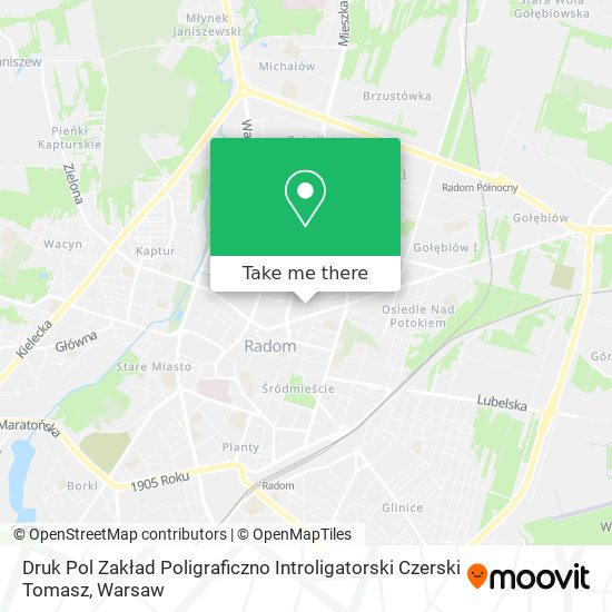 Druk Pol Zakład Poligraficzno Introligatorski Czerski Tomasz map