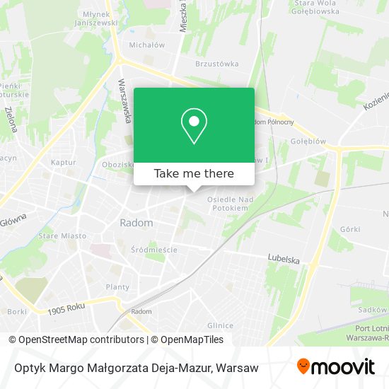 Optyk Margo Małgorzata Deja-Mazur map