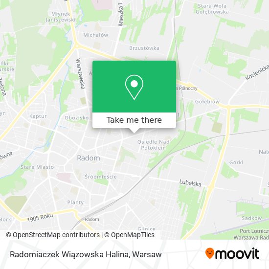 Radomiaczek Wiązowska Halina map