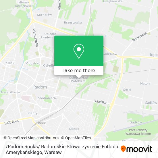 /Radom Rocks/ Radomskie Stowarzyszenie Futbolu Amerykańskiego map