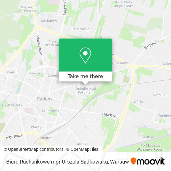 Biuro Rachunkowe mgr Urszula Sadkowska map