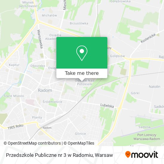 Przedszkole Publiczne nr 3 w Radomiu map