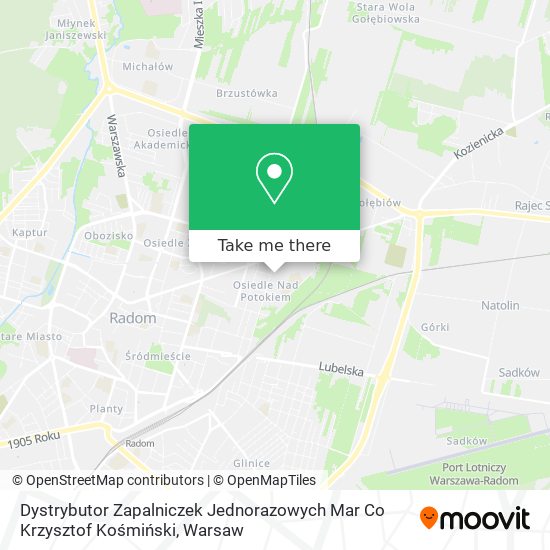 Dystrybutor Zapalniczek Jednorazowych Mar Co Krzysztof Kośmiński map