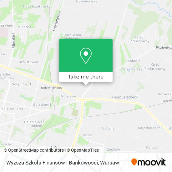 Wyższa Szkoła Finansów i Bankowości map