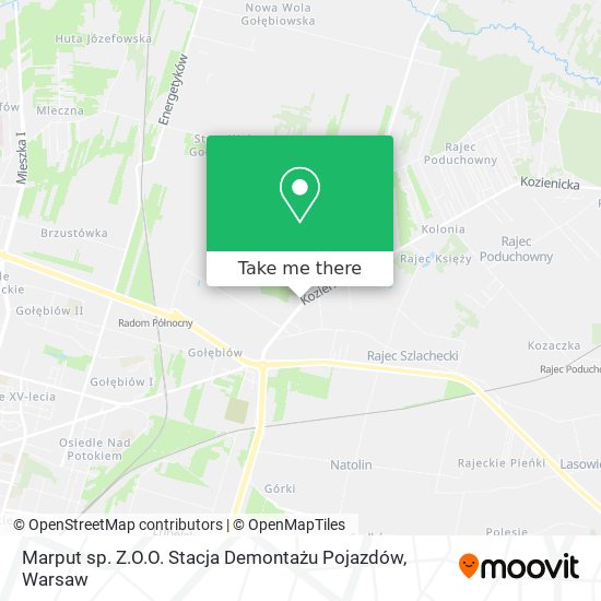 Marput sp. Z.O.O. Stacja Demontażu Pojazdów map