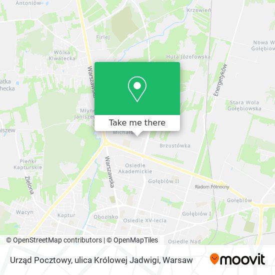 Urząd Pocztowy, ulica Królowej Jadwigi map