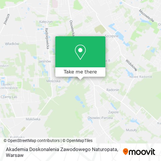 Akademia Doskonalenia Zawodowego Naturopata map