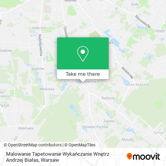 Malowanie Tapetowanie Wykańczanie Wnętrz Andrzej Białas map