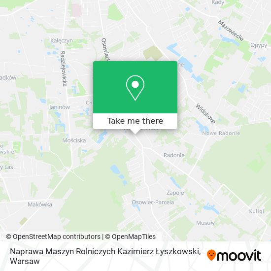 Naprawa Maszyn Rolniczych Kazimierz Łyszkowski map