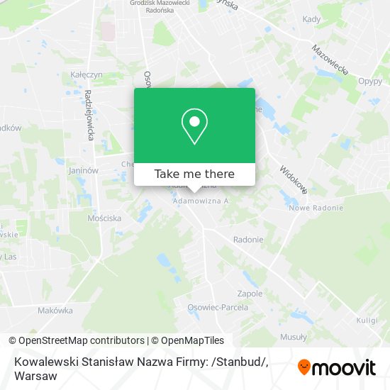 Kowalewski Stanisław Nazwa Firmy: /Stanbud/ map