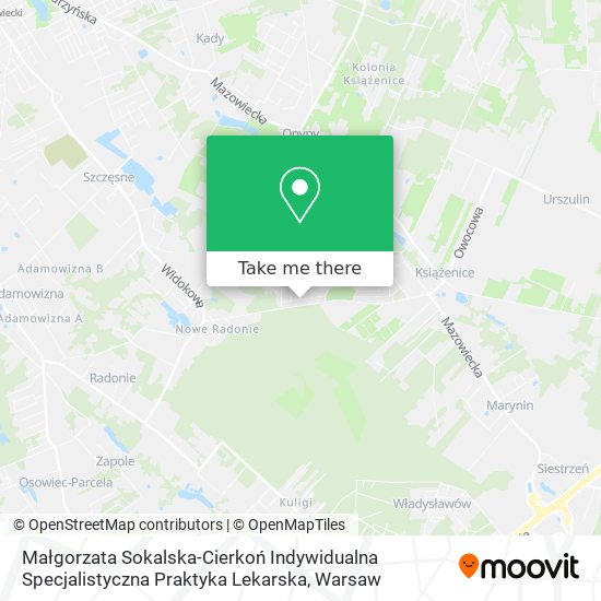 Małgorzata Sokalska-Cierkoń Indywidualna Specjalistyczna Praktyka Lekarska map