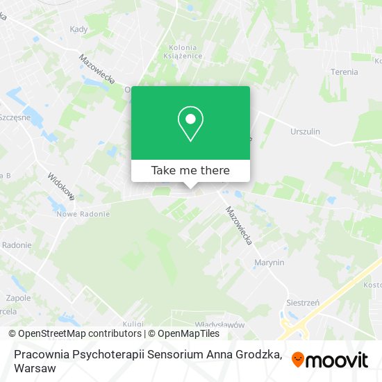 Pracownia Psychoterapii Sensorium Anna Grodzka map