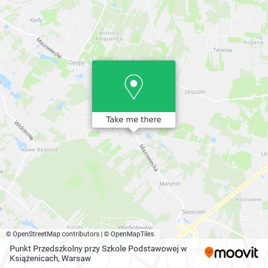 Punkt Przedszkolny przy Szkole Podstawowej w Książenicach map