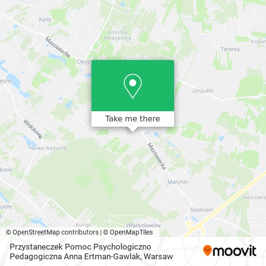 Przystaneczek Pomoc Psychologiczno Pedagogiczna Anna Ertman-Gawlak map