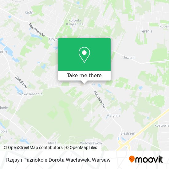 Rzęsy i Paznokcie Dorota Wacławek map