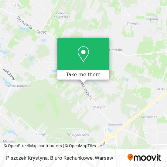 Piszczek Krystyna. Biuro Rachunkowe map