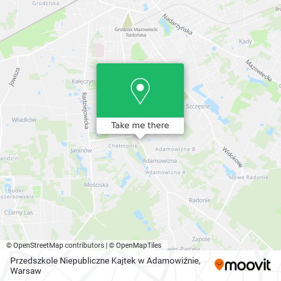 Przedszkole Niepubliczne Kajtek w Adamowiźnie map