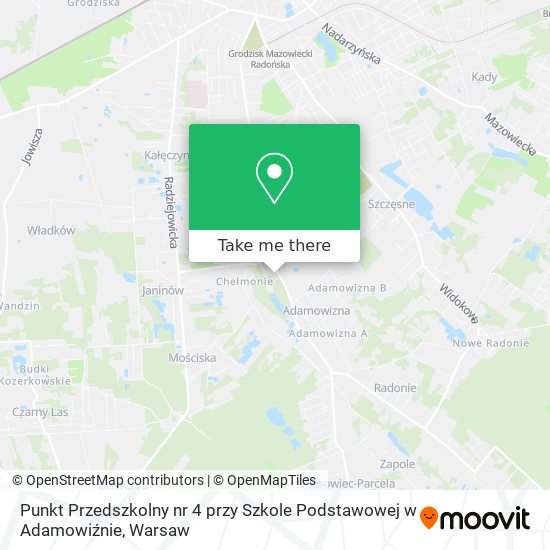 Punkt Przedszkolny nr 4 przy Szkole Podstawowej w Adamowiźnie map