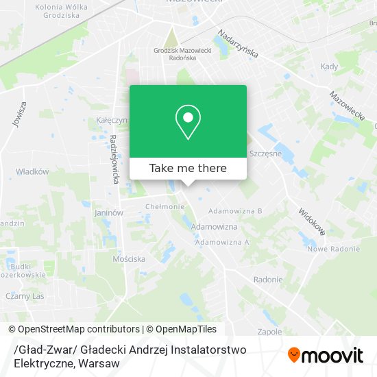 /Gład-Zwar/ Gładecki Andrzej Instalatorstwo Elektryczne map