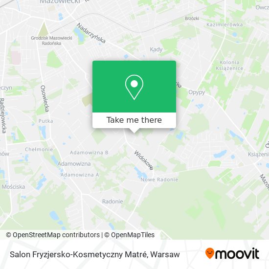 Карта Salon Fryzjersko-Kosmetyczny Matré