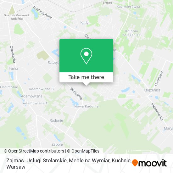 Zajmas. Usługi Stolarskie, Meble na Wymiar, Kuchnie map