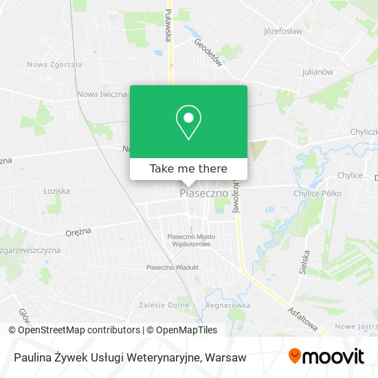 Paulina Żywek Usługi Weterynaryjne map