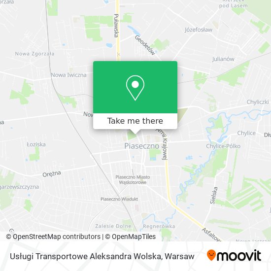 Usługi Transportowe Aleksandra Wolska map