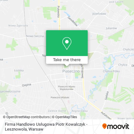 Firma Handlowo Usługowa Piotr Kowalczyk - Lesznowola map