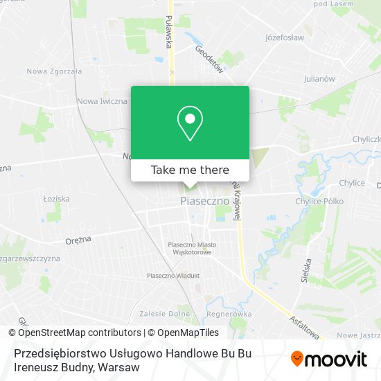 Przedsiębiorstwo Usługowo Handlowe Bu Bu Ireneusz Budny map