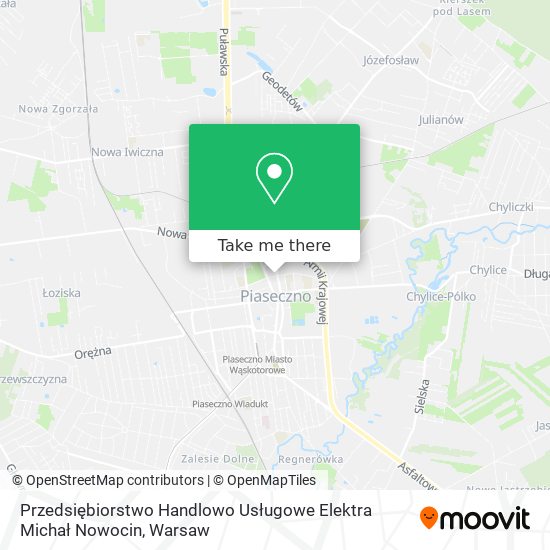 Przedsiębiorstwo Handlowo Usługowe Elektra Michał Nowocin map