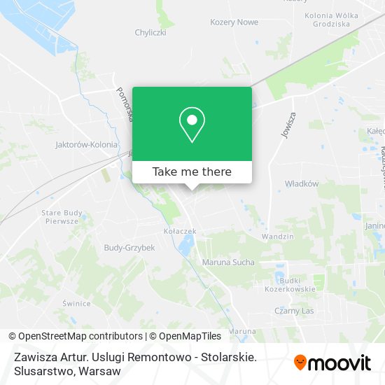 Zawisza Artur. Uslugi Remontowo - Stolarskie. Slusarstwo map