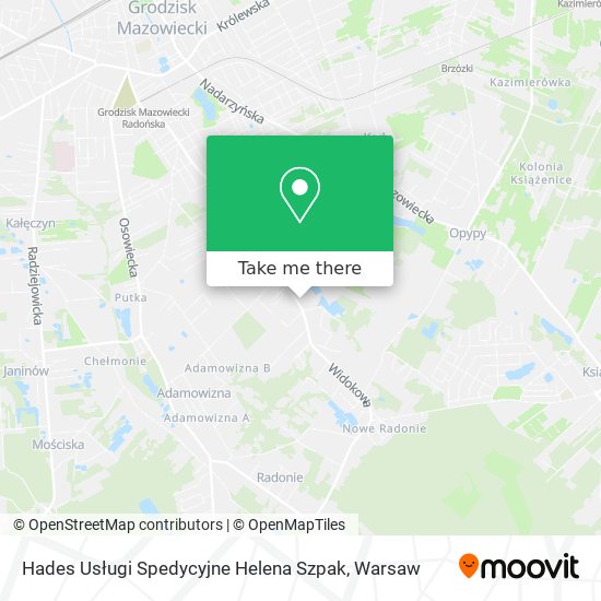 Hades Usługi Spedycyjne Helena Szpak map