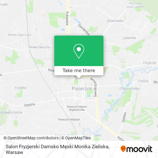 Salon Fryzjerski Damsko Męski Monika Zieliska map