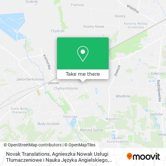 Novak Translations, Agnieszka Nowak Usługi Tłumaczeniowe i Nauka Języka Angielskiego map