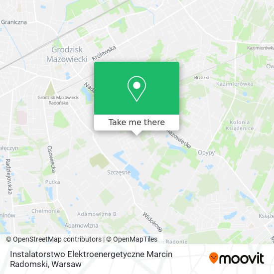 Instalatorstwo Elektroenergetyczne Marcin Radomski map