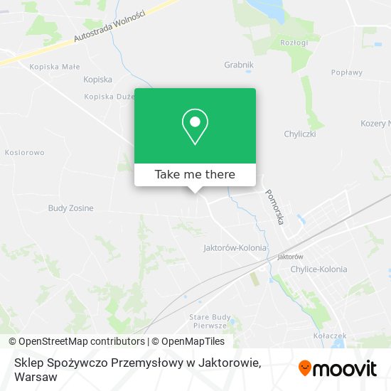 Sklep Spożywczo Przemysłowy w Jaktorowie map