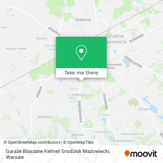 Garaże Blaszane Kelmet Grodzisk Mazowiecki map