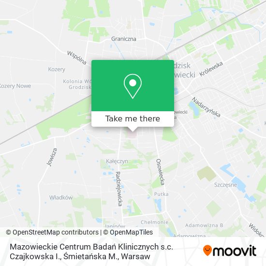 Mazowieckie Centrum Badań Klinicznych s.c. Czajkowska I., Śmietańska M. map