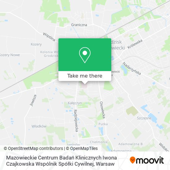 Mazowieckie Centrum Badań Klinicznych Iwona Czajkowska Wspólnik Spółki Cywilnej map