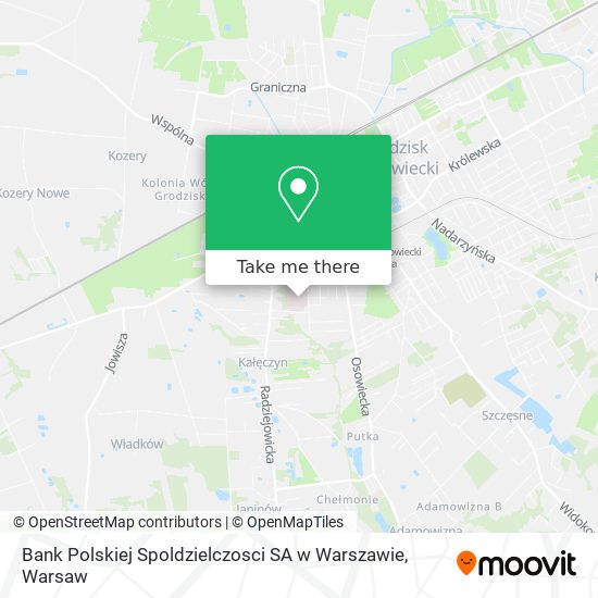 Bank Polskiej Spoldzielczosci SA w Warszawie map